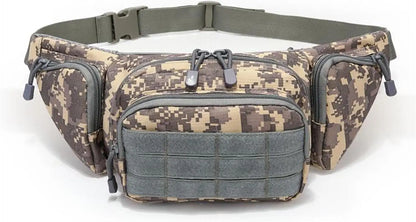 Waterproof Tactical Fanny Pack Concealed Carry Waist Bag with Molle System EDC Pouch for Outdoor Sports Traveling