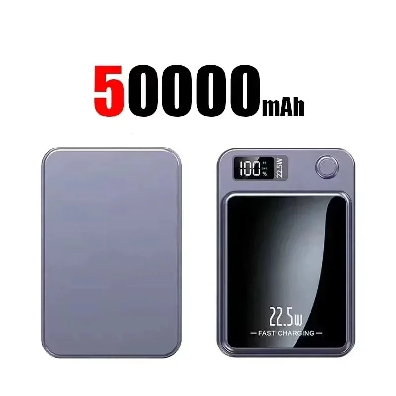 Lenovo Magnetic Wireless Power Bank 500000mAh PD22.5W Large Capacity Fast Charging External Battery For iphone Samsung Xiaomi
