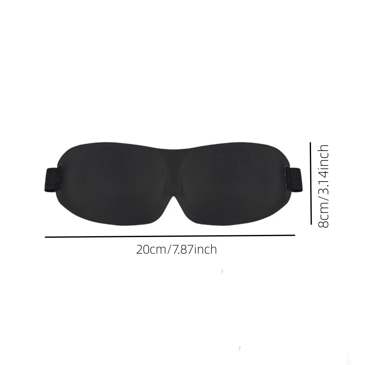 3D Contoured Sleep Eye Mask – Ultra-Soft Light Blocking Cover