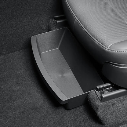 Under Seat Storage Box Organizer for Tesla Model Y Juniper 2025 2026 Hidden Storage Box Washable Underseat Drawer Accessories