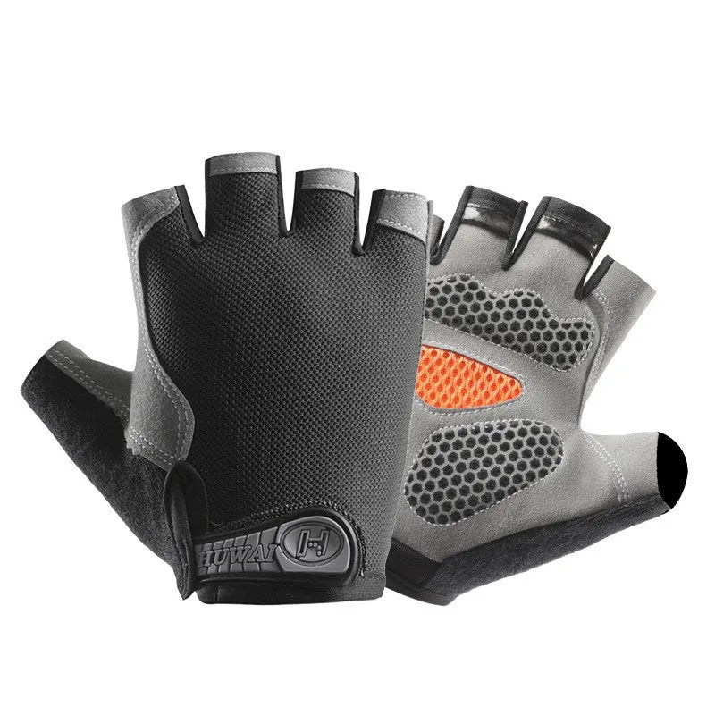 Gym Gloves Women Men Weightlifting Dumbbell Fitness Sport Training Exercise Gloves Non Slip Breathable Fingerless Cycling Gloves