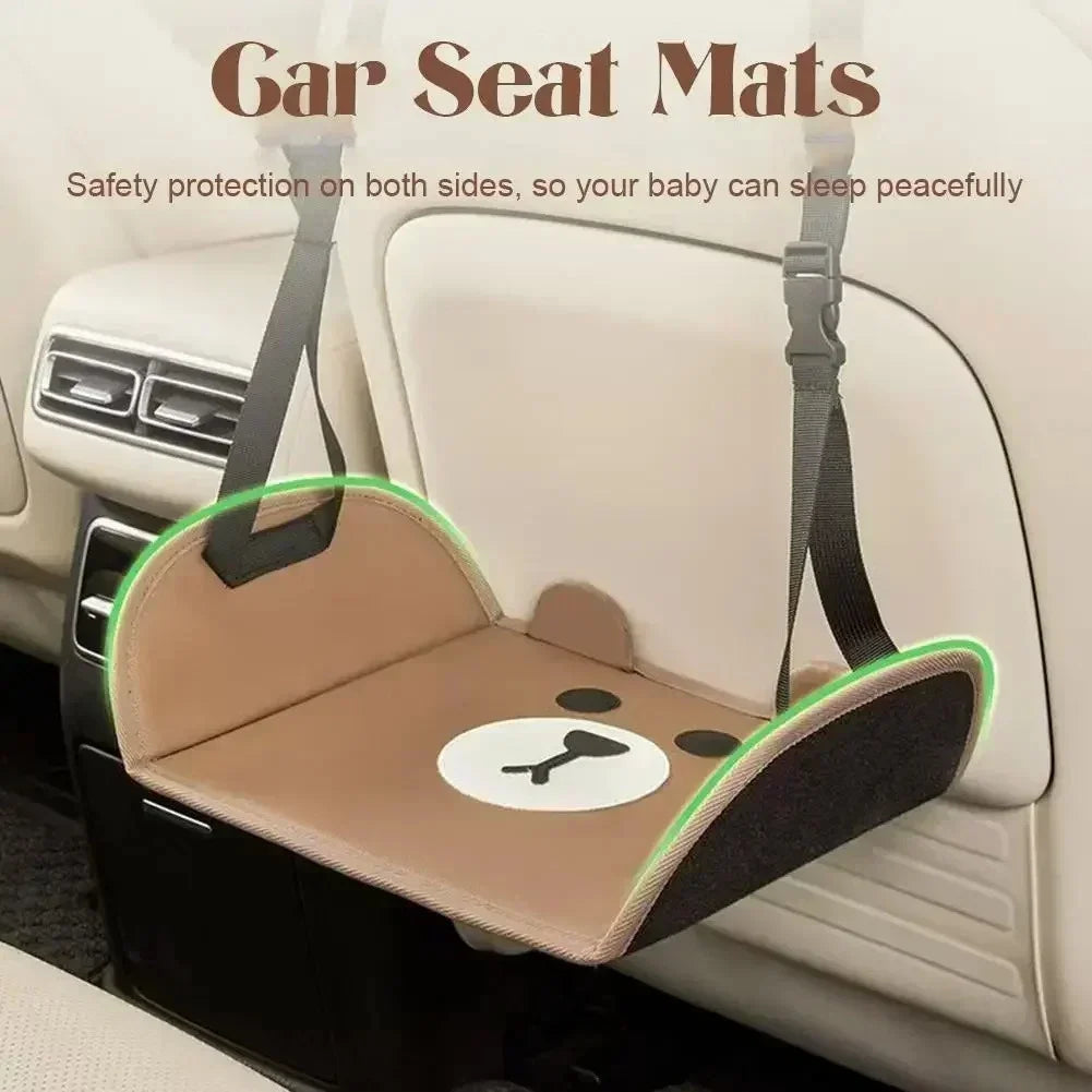 Portable Car Travel Foot Rest Mat Adjustable Backseat Suspension Hammock Office Footstool Auto Interior Accessories