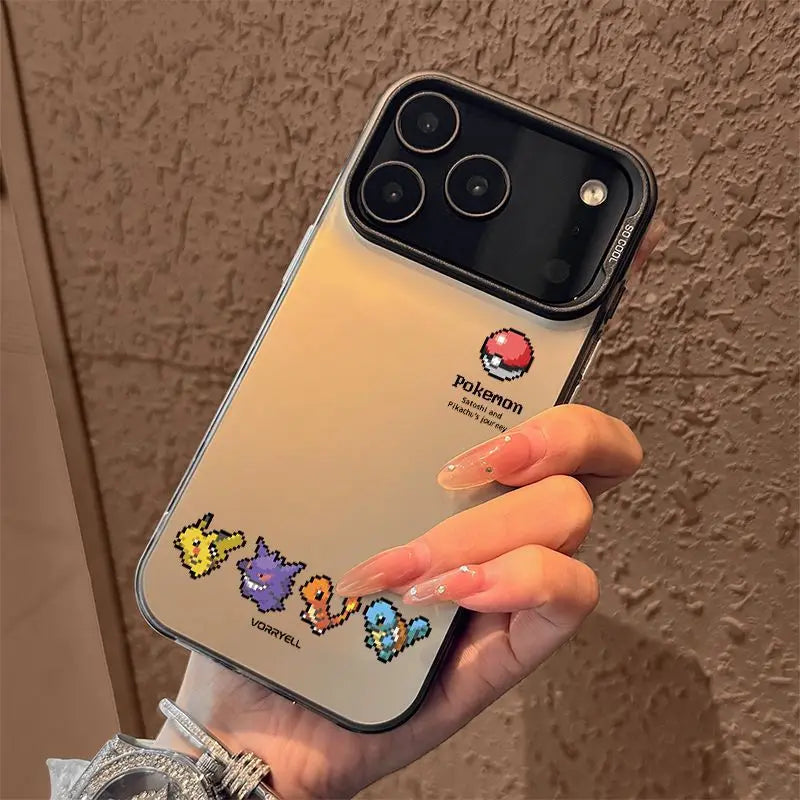 Pixel Pokemon Pattern iPhone Case – Matte Hard Cover