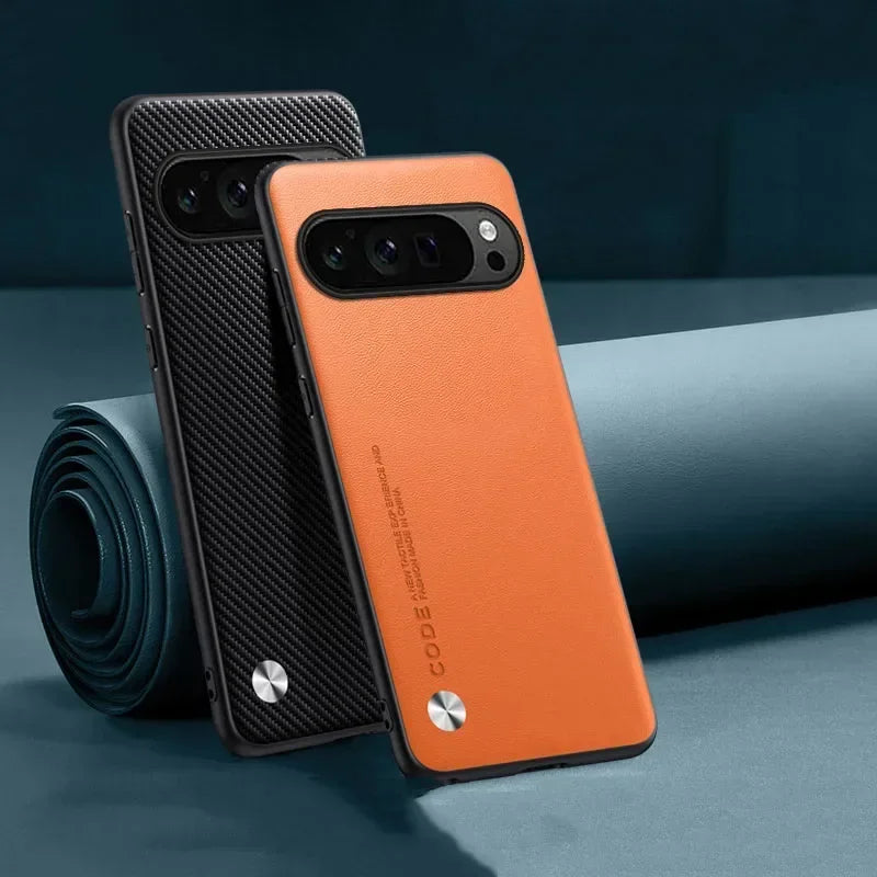 Luxury Leather Phone Case for Google Pixel 10A 10 11 XL 9A 9 Pro 8Pro 7 6 Pro 8A 7A 5A 4 Plain Skin Shockproof Soft Back Cover