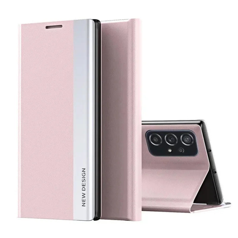 Luxury Leather Flip Plating Phone Cases For Samsung Galaxy S26 S25 S23 S22 S24 Ultra A15 16 17 25 26 35 36 55 56 Back Cover