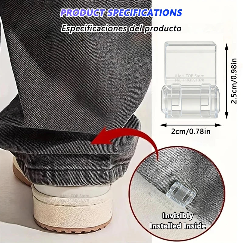 iLMH Invisible Leg Shortening Clip, Non-Slip Pants Edge Clip, Quick Fix Hem Clip, Hidden Pants Adjuster, Sewing Accessories