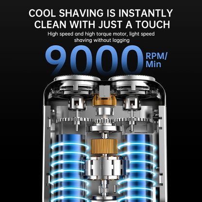 Mini Electric Smart Shaver Household Car Shaver Digital Display Dual Blade Rechargeable Shaver Powerful Beard Trimmer Tool