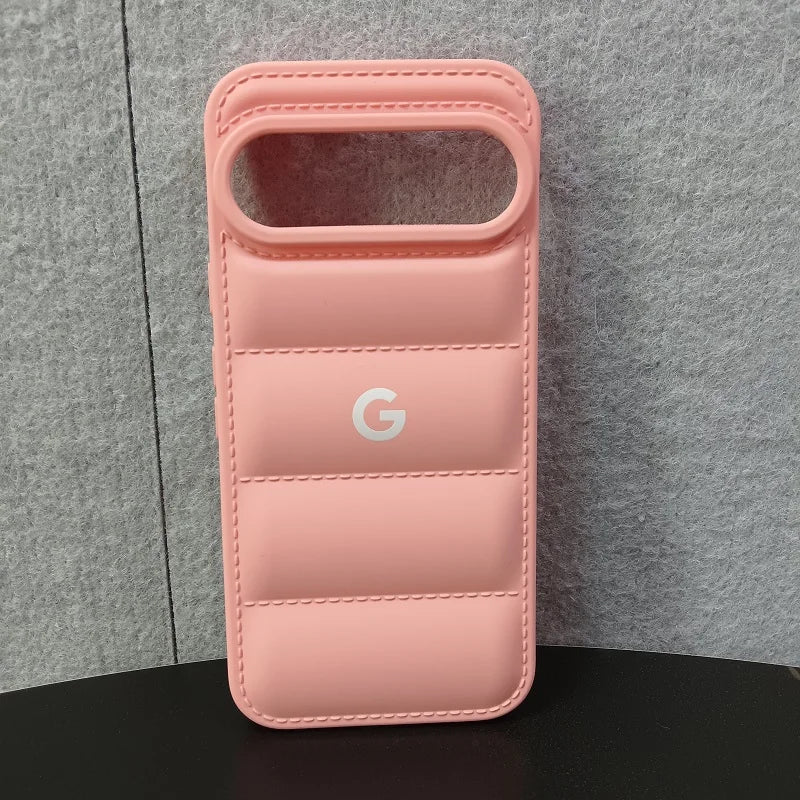For Google Pixel 10 Pro 9a 9Pro 8 8Pro 7 7a 6 6a 6Pro 5 4 3 5A 4A 3A XL Soft Case Solid Color Liquid Silicone Down Jacket Case