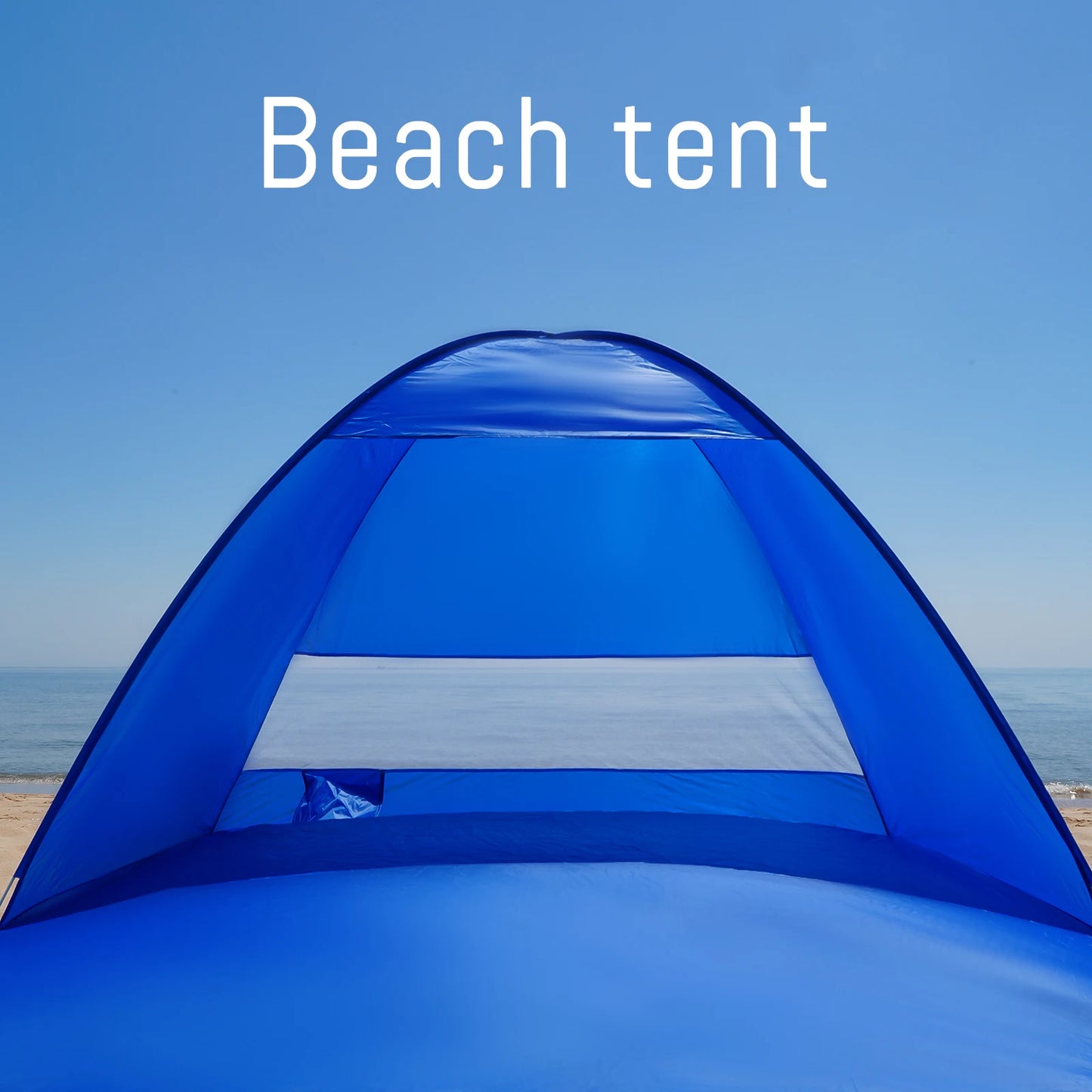 PAKICETUS Lightweight Pop Up Beach Tent with Carry Bag, Quick Setup Sun Shade Shelter Portable Outdoor Cabana Tent for Beach Vacation Outdoor Travel Lovers