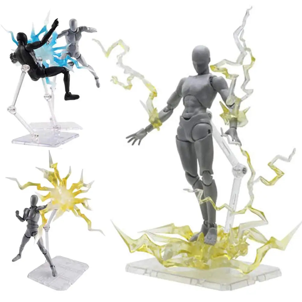 Clear Action Figure Stand,Assembly Action Figure Display Holder Base Doll Model Support Stand for HG RG SD SHF Gundam 1/144 Toy