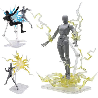 Clear Action Figure Stand,Assembly Action Figure Display Holder Base Doll Model Support Stand for HG RG SD SHF Gundam 1/144 Toy