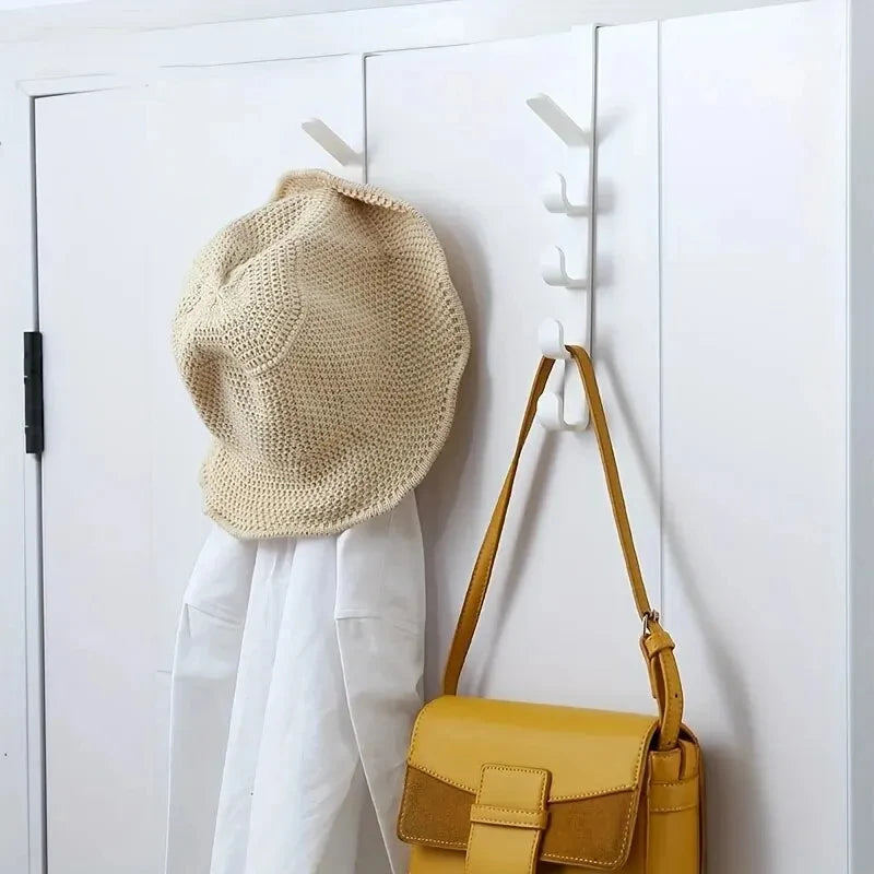 Over-the-Door 5-Hook Rack – Clothes, Bags & Hat Organizer