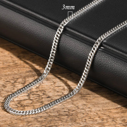 Vnox Stainless Steel Cuban Chain Necklace – Waterproof Unisex Miami Curb Link
