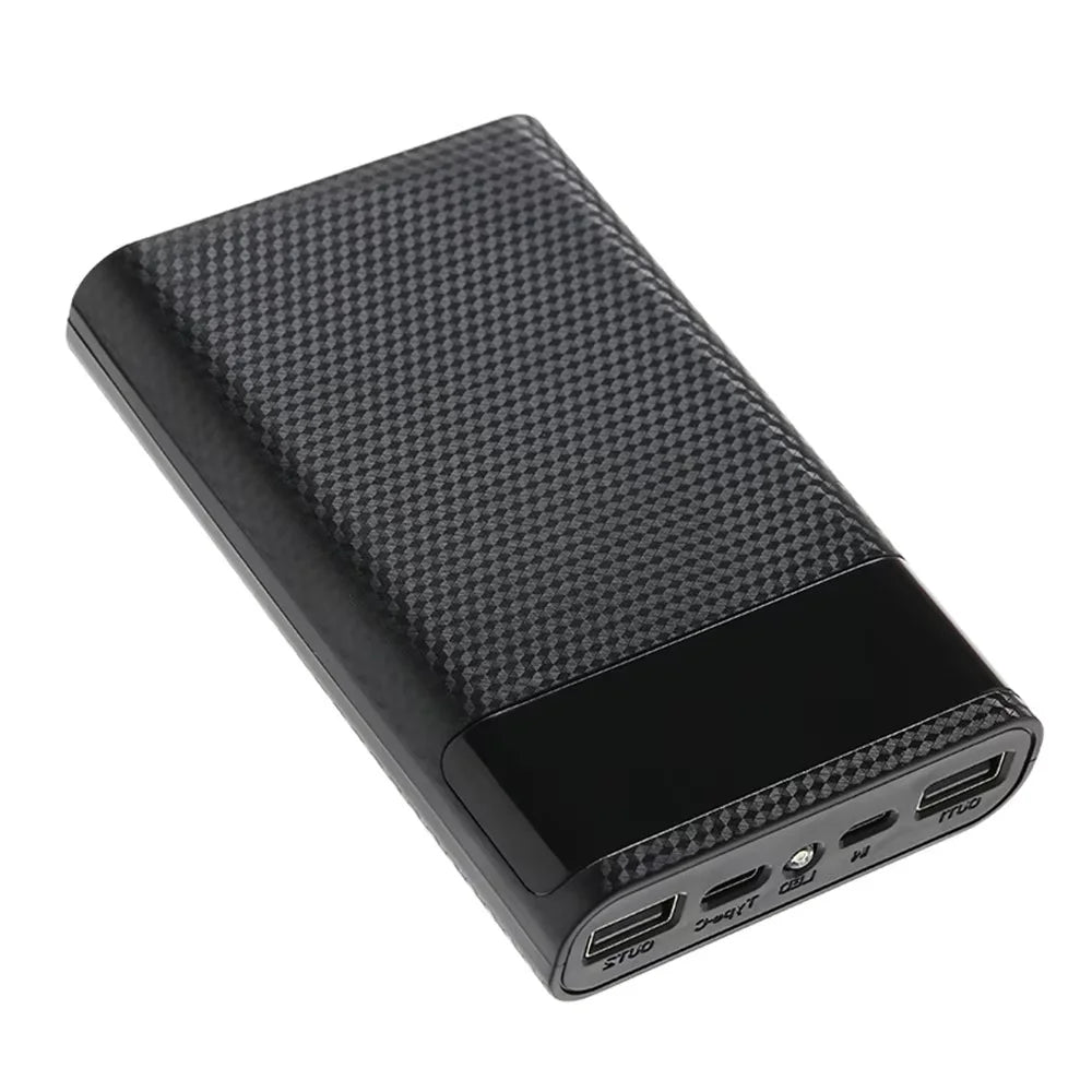 4x18650 Battery DIY Power Bank Case 5V 2A Dual USB Type C DIY Charge Storage Box For Android Micro USB Interface Smart Phones