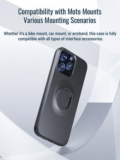 Shockproof Case for iPhone 17/16/15/14/13/12/11Pro Max Quad-Style Motorbike / Bicycle Phone Holder/Car Mount with Lock-in Design