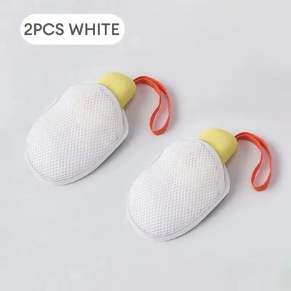 1~8Pcs New Foaming Soap Bag Net Mesh Massage Exfoliator Pouch Bathing Bubble Maker Cleaning Tool