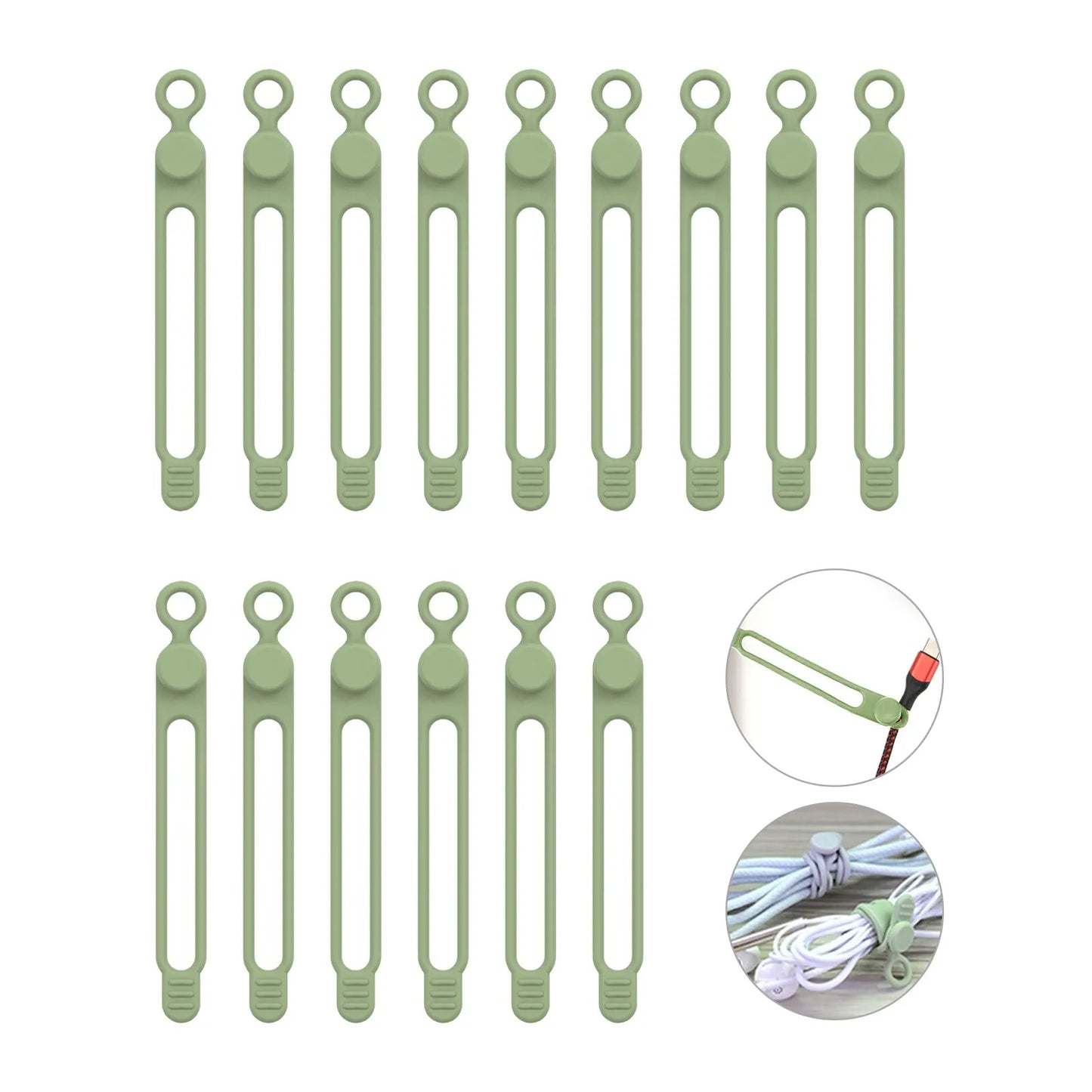 Silicone Cable Ties,Cord Organizer,Cable Straps,Reusable Cord Ties,Travel Cable Organizer ,Cute Elastic Tie, Wire Ties
