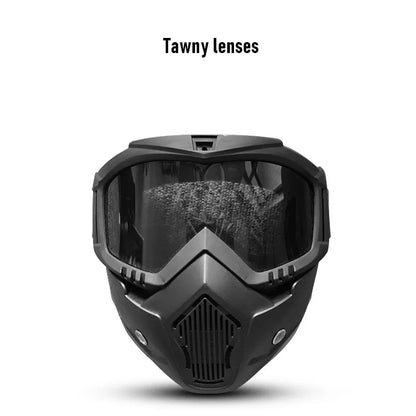 Motocross Goggles Outdoor Unisex Cycling Riding Skiing Windproof Goggles Eyewear With Detachable Mask Protection Motorcycle