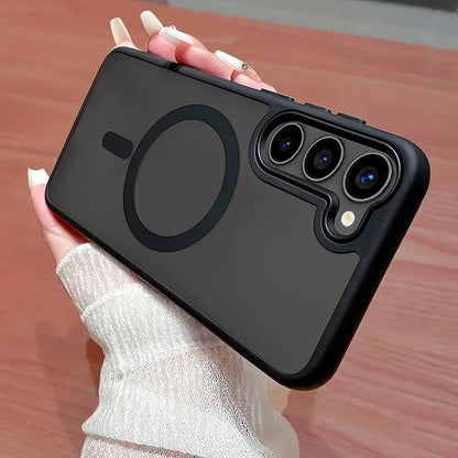 Luxury Matte Translucent Magsafe Phone Case for Samsung Galaxy S26 S25 S24 S23 Ultra Plus Cases Magnetic Wireless Charging Cover