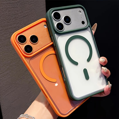 Clear Magnetic Phone Case With Soft-Touch Shockproof Bumper, Acrylic Transparent Back Cover, Raised Camera Protection, Wireless Charging, For iPhone 17 Pro Max/17 Air/16/15/14/13/12/11/XS/X Series