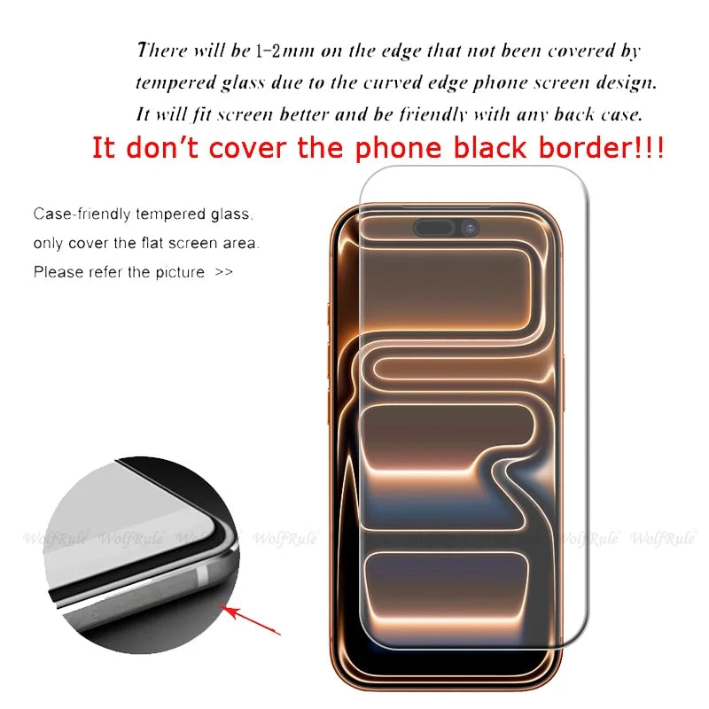 1/2/3/4Pcs For iPhone 17 Pro Max Glass iPhone 17 Tempered Glass Transparent Clear 9H Protective Screen Protector iPhone 17 Air