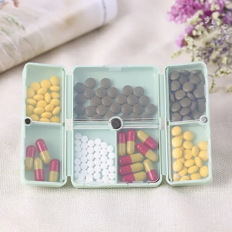 1PC Weekly Pill Box 7 Days Foldable Travel Medicine Holder Pill Box Tablet Storage Case Container Dispenser Organizer Tools