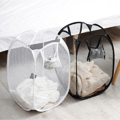 Foldable Hand-Held Laundry Basket Dirty Clothes Storage Grid Basket Household Organizer for Clothes Home Storage Toy Basket
