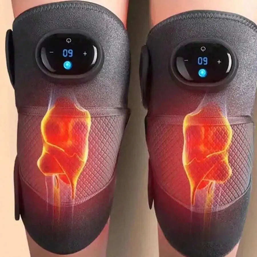 Heated Vibrating Knee Massage Pad with LED Display