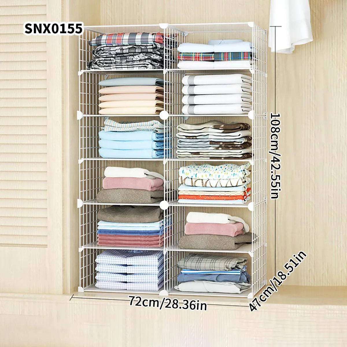 Clothing Layered Storage Wardrobe Partition Rack Hanging Closet Cross Partition Vertical Student Dormitory Cabinet Layered Rack