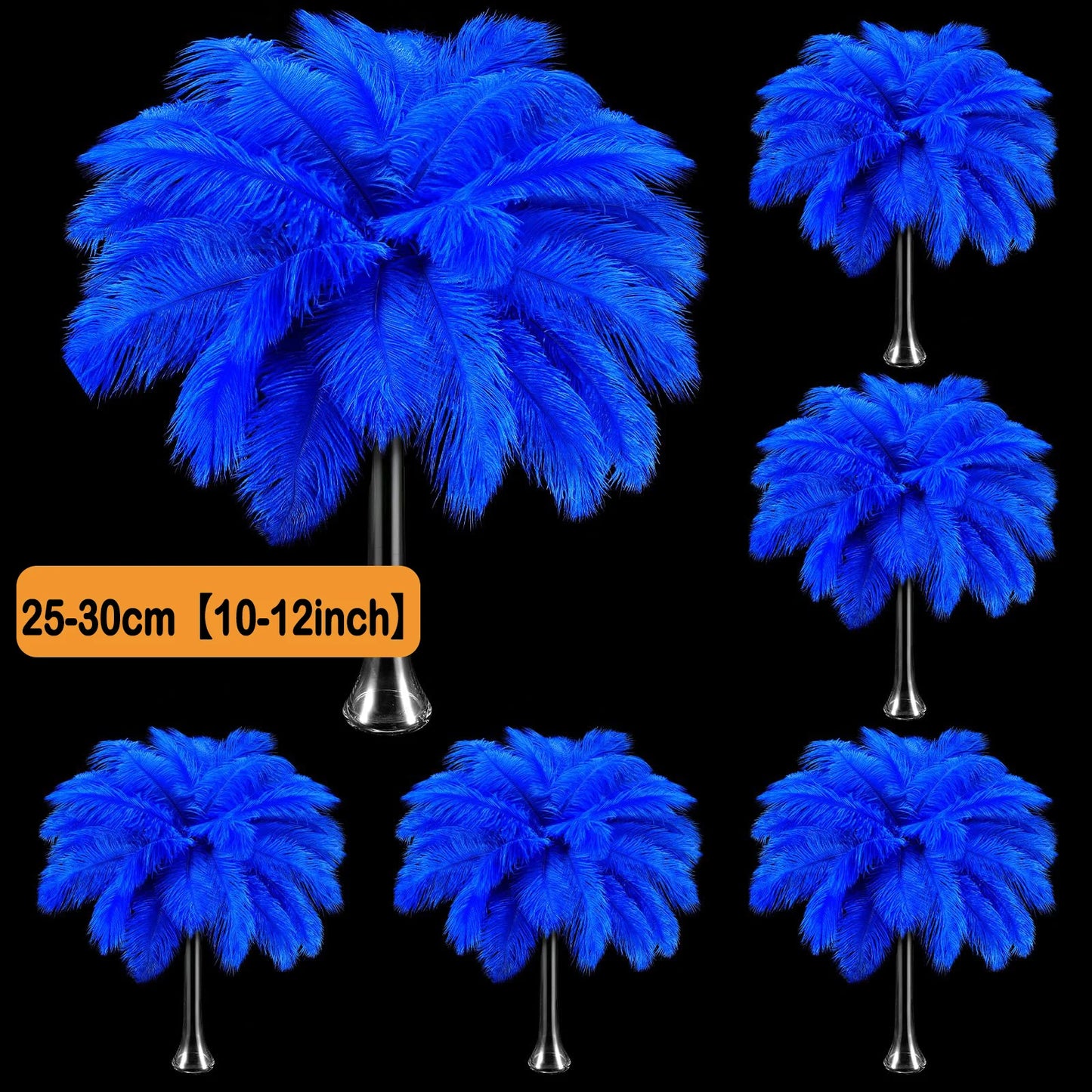 100-300PCS White Ostrich Feathers Bulk Natural Ostrich Feathers for Wedding Party Decorations Table Decorations DIY Crafts