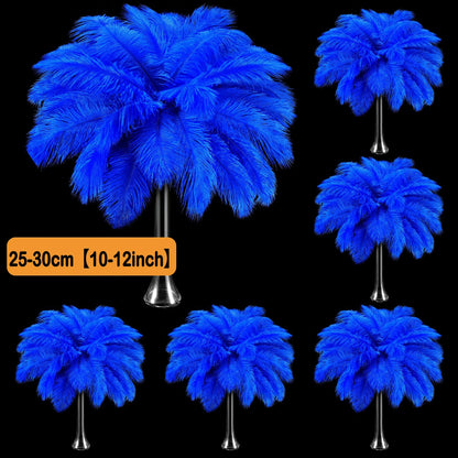 100-300PCS White Ostrich Feathers Bulk Natural Ostrich Feathers for Wedding Party Decorations Table Decorations DIY Crafts