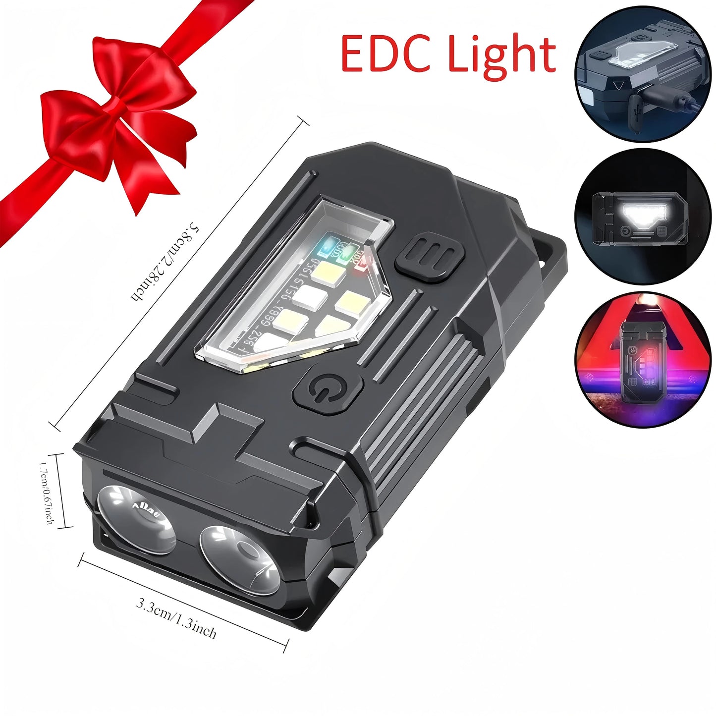 MINI USB Rechargeable LED Flashlight Portable Tail Magnet Work Light Super Bright Camping Lantern Side COB Emergency Torch Light