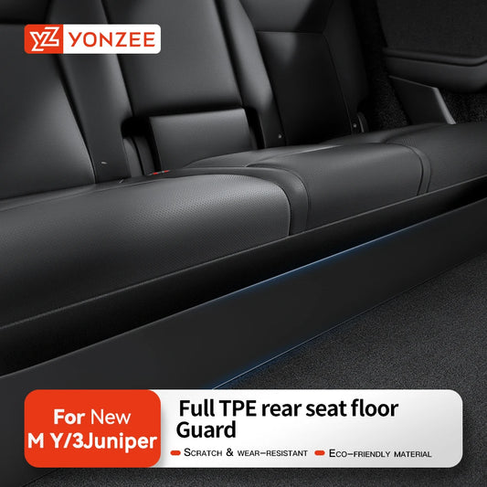 YZ For Tesla Model Y/3 Juniper 2021-2025 Rear Seat Lower Anti-kick Pad Protective Mat Electric Vehicle Protective Accessories