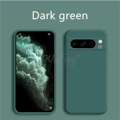 For Google Pixel 8 Pro Case Pixel 10 Pro Cover Liquid Silicone Rubber Protector TPU Case Pixel 9 Pro XL 8 Pro 8A 7A 7 6A 6 Pro