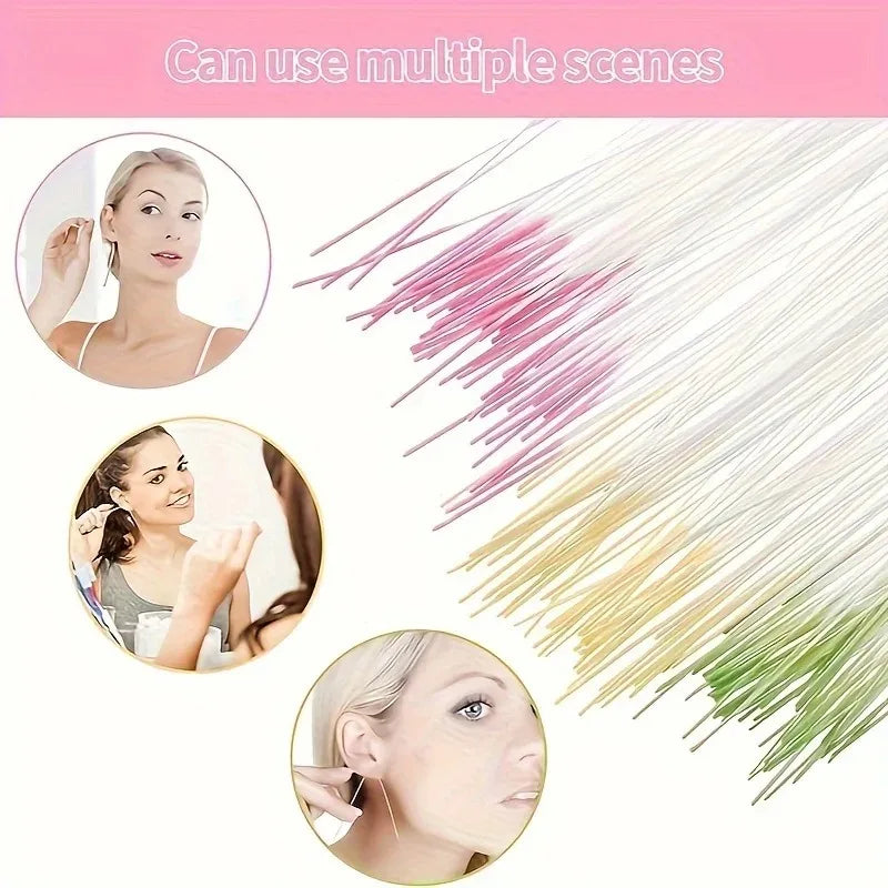 60pcs Ear Line Ear Hole Cleaning Line Removes Dirt, Deodorizes and Prevents Plugging. Ear Line Portable Ear Hole Cleaning Tool