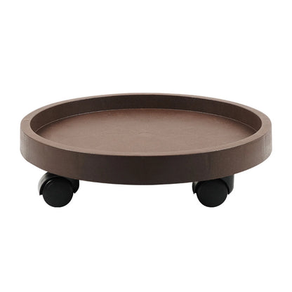 Round Movable Planter Tray With Wheels Multi-Purpose Moving Potted Plant Tool For Large Potted Plants Gardening Flower Pot Tray