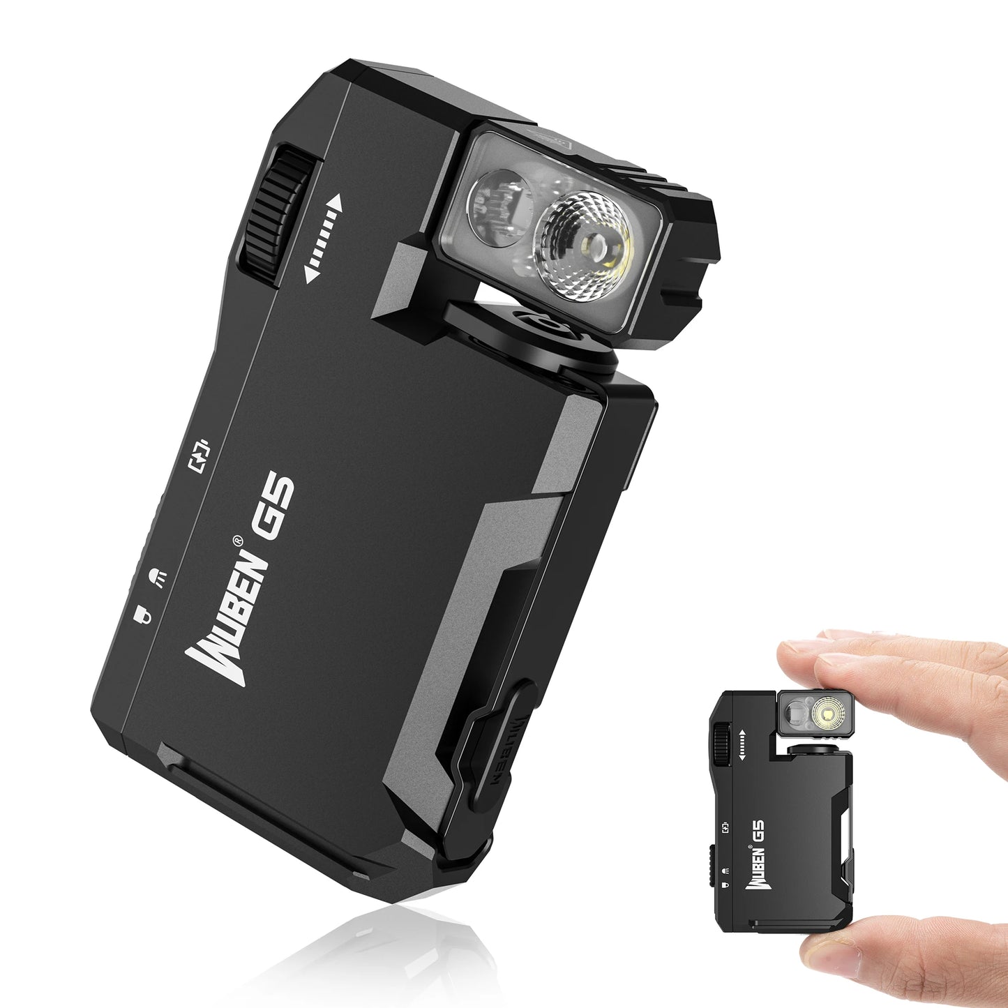 WUBEN Multi-Color Magnetic EDC G5 Flashlight 400 Lumen USB-C Rechargeable Keychain hands Free for Camping, Car Repair, Home Use