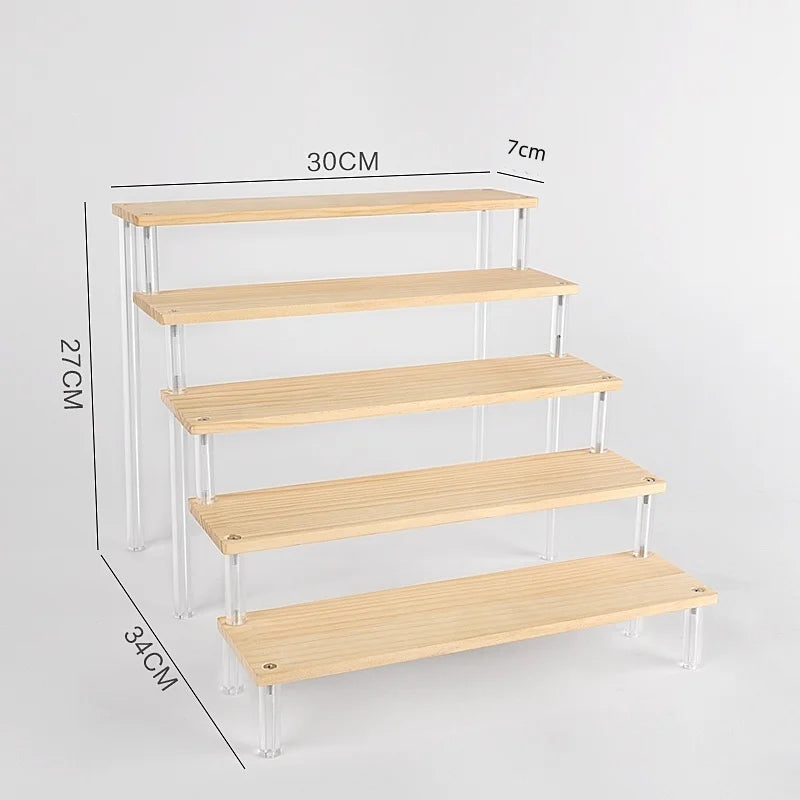 Clear Acrylic Display Stand For Anime Figures Cupcake Shelf Organizer Desserts Holder Jewels Display Risers Stand Perfume Stand