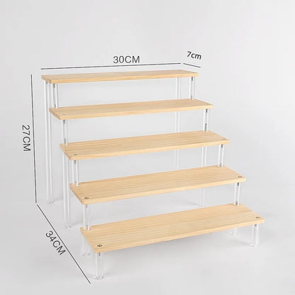 Clear Acrylic Display Stand For Anime Figures Cupcake Shelf Organizer Desserts Holder Jewels Display Risers Stand Perfume Stand