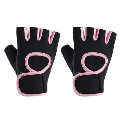 Women Men Fitness Gym Gloves Weightlifting Gloves Half Finger Breathable Non-slip Gel Pad Bodybuilding Training Dumbbells Gloves