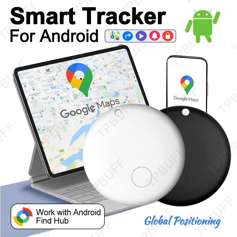 Smart GPS Tracker Works With google find my device tracker Pet Kids Luggage Key Tracking Global Accurate Positioning Bluetooth