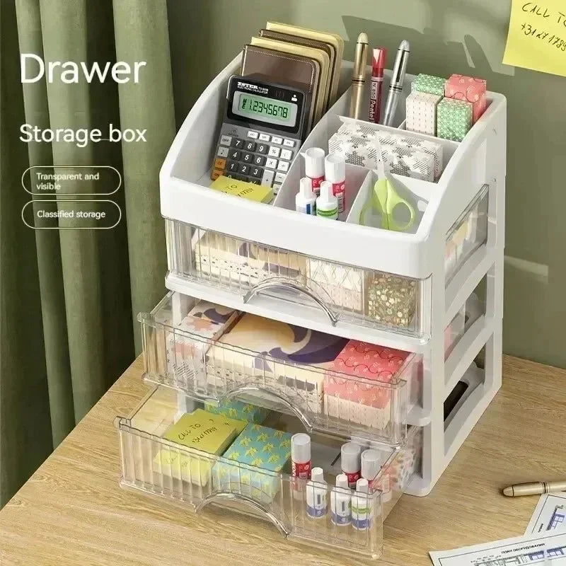 Multi-layer Drawer Makeup Organizer, Transparent Cosmetic Storage Box, Desktop Vanity Organizer for Skincare, Lipsticks, Perfume