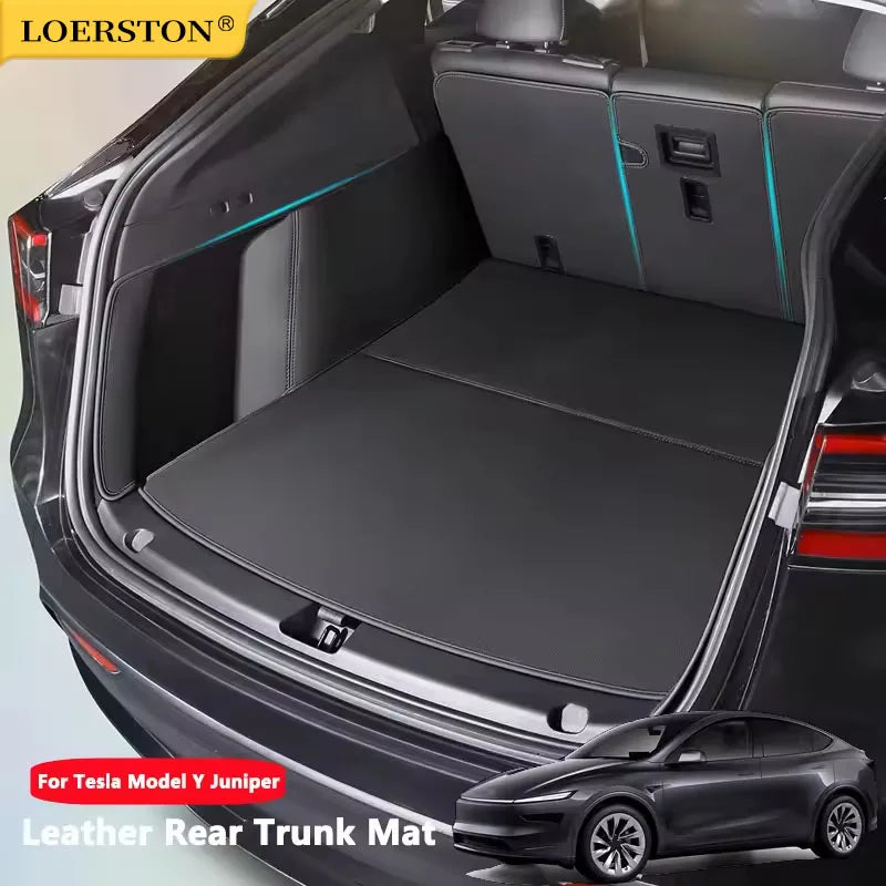 For Tesla Model Y Juniper Trunk Mat Full Coverage Trunk Both Side Guards Seat Backrest Protective Pad Cargo Liner Anti Dirty Mat