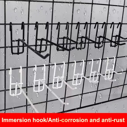 10Pcs Durable 5/10/15/20cm Screen Hooks 3.3mm Thickness Supermarket Iron Wire Mesh Hanging Hooks Iron Grid Hooks For Screen Grid