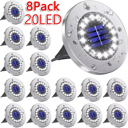 Solar Lights Outdoor Disk Underground Lamp Spotlight Buried Solar Light for Home Garden Lawn Yard Decoration