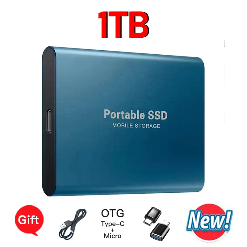 16TB Mass Storage Portable SSD 1TB 2TB 4TB 8TB USB3.2 External Hard Drive High Speed Solid Disk for All Devices