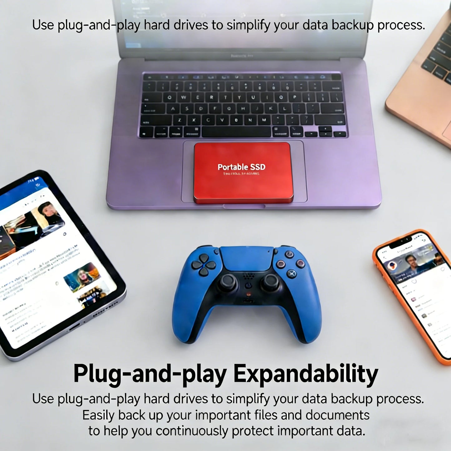 16TB Mass Storage Portable SSD 1TB 2TB 4TB 8TB USB3.2 External Hard Drive High Speed Solid Disk for All Devices
