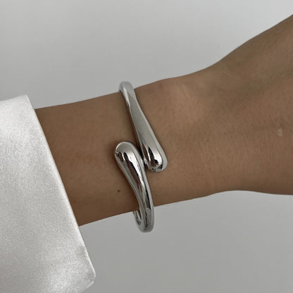 DIEZI Vintage Hip Hop Metal Cuff Bangles – Punk Gold & Silver Geometric Bracelets for Men & Women