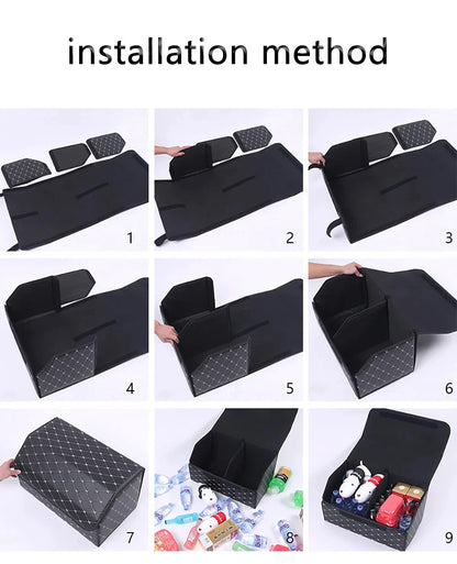 Multipurpose Collapsible Car Trunk Storage Organizer With Lid Portable Car Storage Bag Car Trunk Organizer