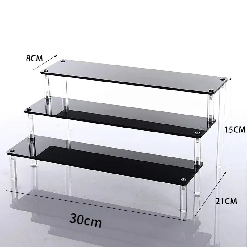 1-5 Tier Iridescent Acrylic Display Risers Stand Shelf for Figures Collectibles Cupcakes Perfumes Jewel Decorating & Organizing